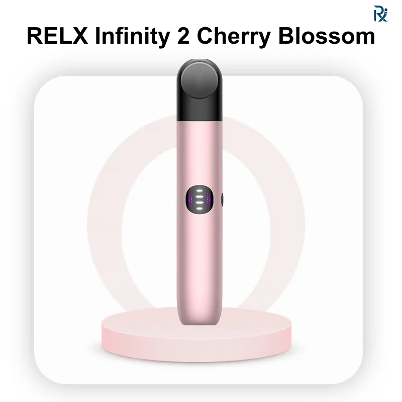 RELX Infinity 2 Cherry Blossom Sealed retail packaging of an original RELX Infinity 2 Cherry Blossom device in UAE