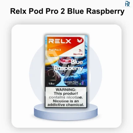 Single flavor RELX Pod Pro 2 Blue Raspberry 3% cartridge in UAE