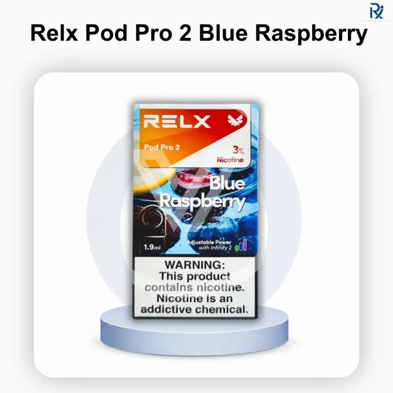 Single flavor RELX Pod Pro 2 Blue Raspberry 3% cartridge in UAE