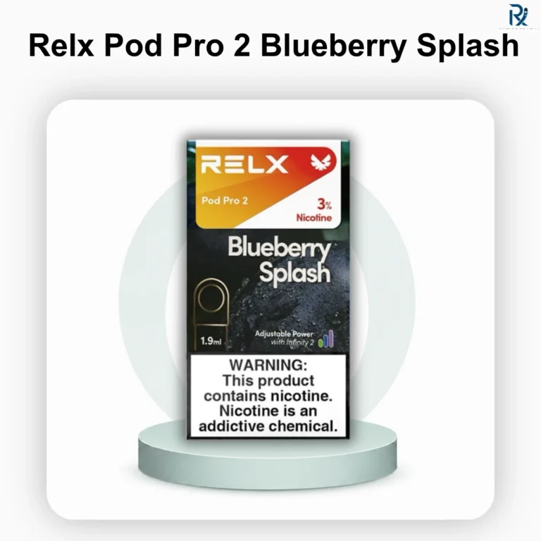 Sealed box of next-generation RELX Pod Pro 2 Blueberry Splash 3% in Dubai