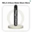 Premium textured finish of RELX Artisan Metal Black Wave device kit on a luxury surface in Dubai