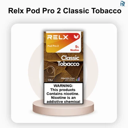 pack of authentic RELX Pod Pro 2 Classic Tobacco 5% premium pods for UAE delivery