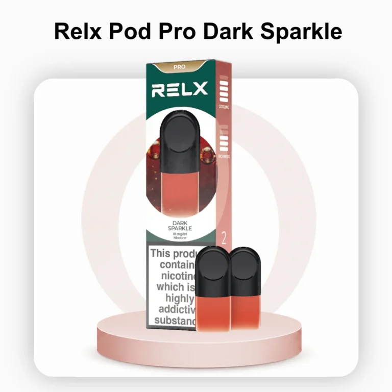 RELX Pod Pro Dark Sparkle 18mg cola flavored vape pod