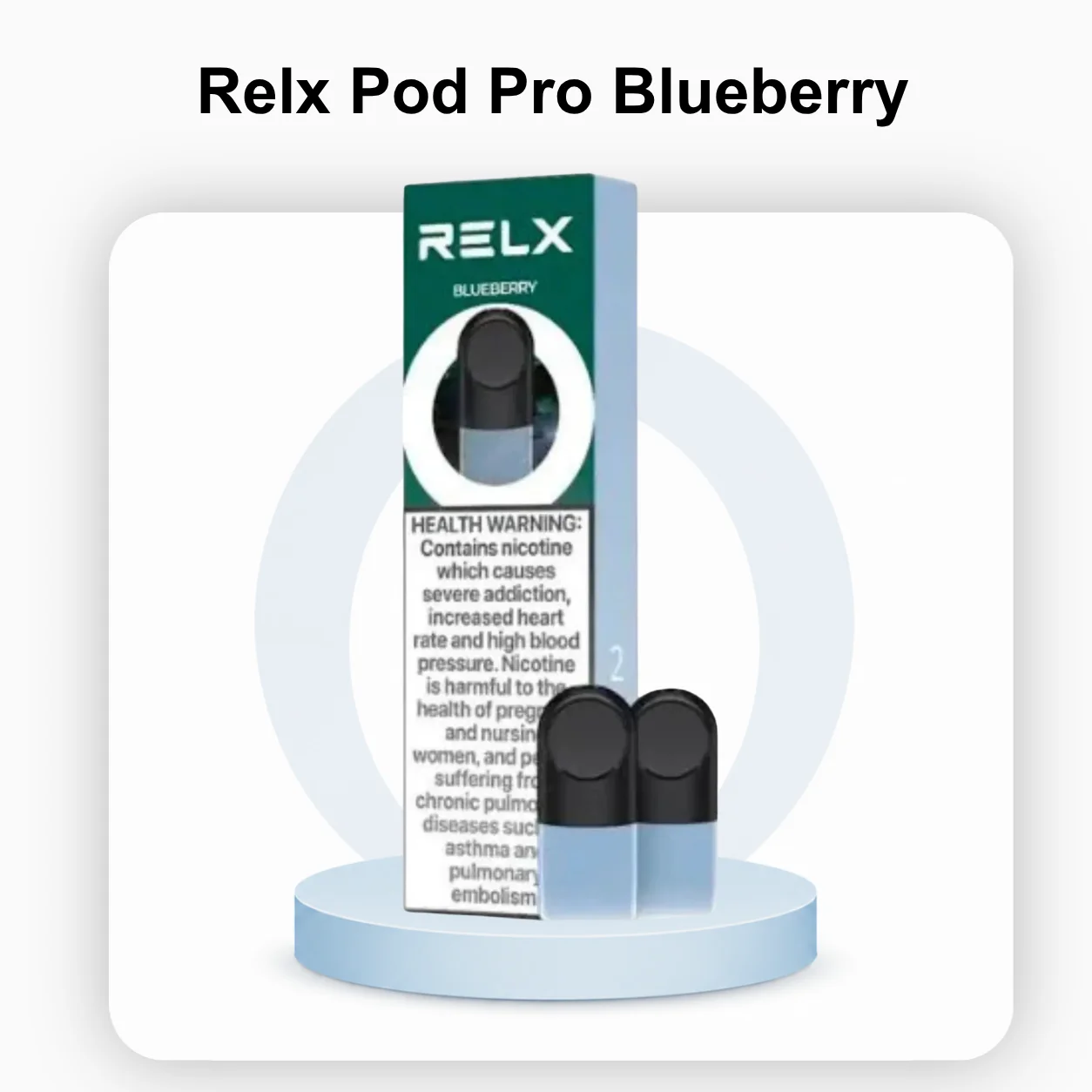 Vibrant flavored RELX Pod Pro blueberry 18mg nicotine salt