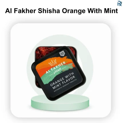 A stack of multiple 1kg Al Fakher Orange with Mint shisha tobacco tubs arranged for wholesale distribution inventory