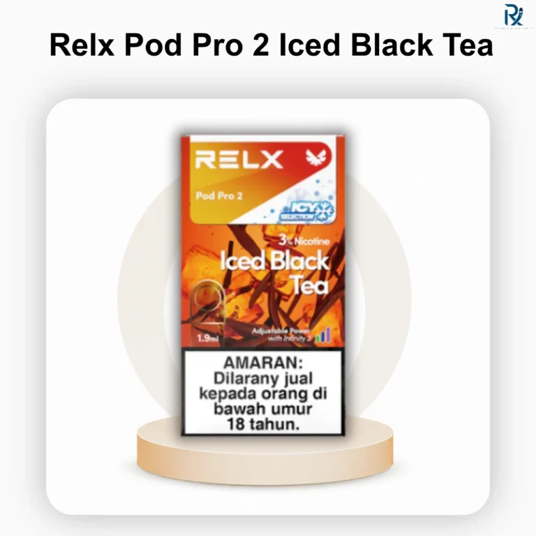 RELX Pod Pro 2 Iced Black Tea pod standing upright.