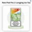 Front view of the RELX Pod Pro 2 Longjing Ice Tea retail package displaying the official brand logo and green tea flavor icons