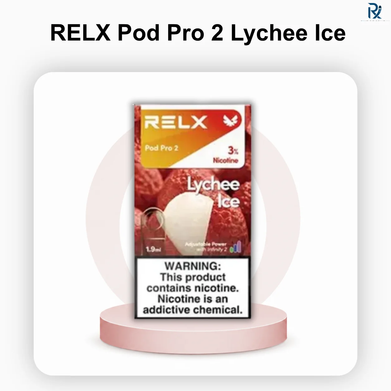 RELX Pod Pro 2 Lychee Ice 3% RELX Pod Pro 2 Lychee Ice Fits Infinity, Artisan, Essential