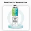 A package of RELX Pod Pro Menthol Xtra 18mg cartridges featuring a clean white box accented by a dark blue ice crystal icon graphic