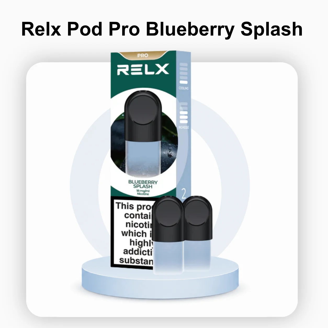 RELX Pod Pro Blueberry Splash 18mg box in uae