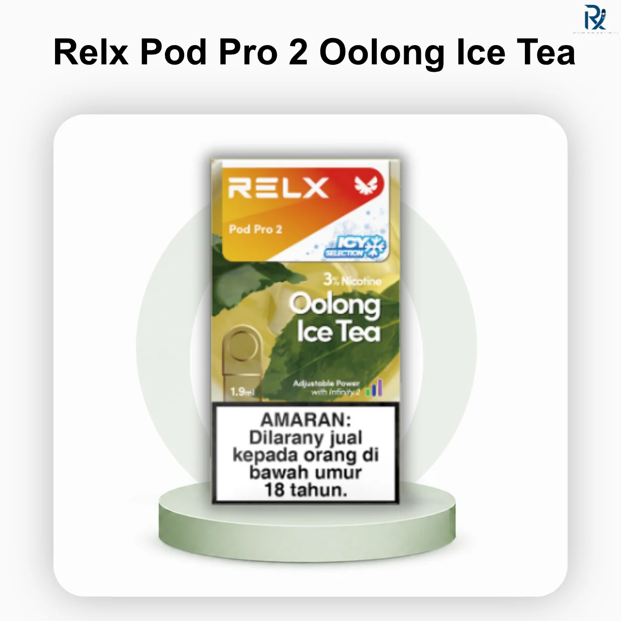 Relx Pod Pro 2 Oolong Ice Tea A box of genuine Relx Pod Pro 2 Oolong Ice Tea 3 percent nicotine pods being prepared for delivery
