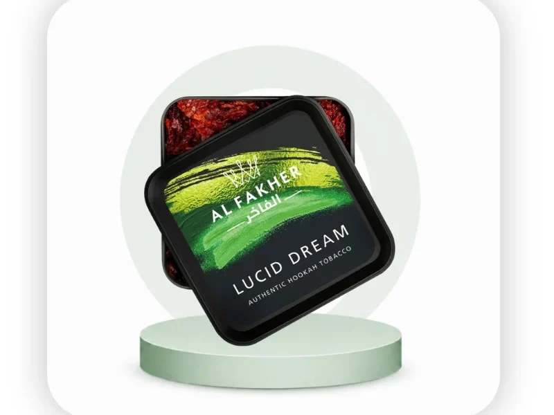 Shisha Flavor Guide 10 Al Fakher Lucid Dream hookah tobacco packaging box showing blonde leaf shisha details