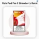 Front perspective layout of the RELX Pod Pro 2 Strawberry Burst 3 percent retail box package