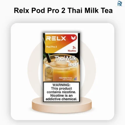 Relx Pod Pro 2 Thai Milk Tea 3 percent nicotine pod package on a clean retail store shelf