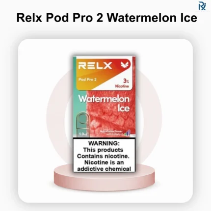 A delivery box pack containing original Relx Pod Pro 2 Watermelon Ice 3 percent replacement pods ready for dispatch