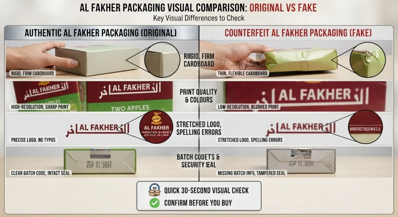 Fake vs Original Al Fakher